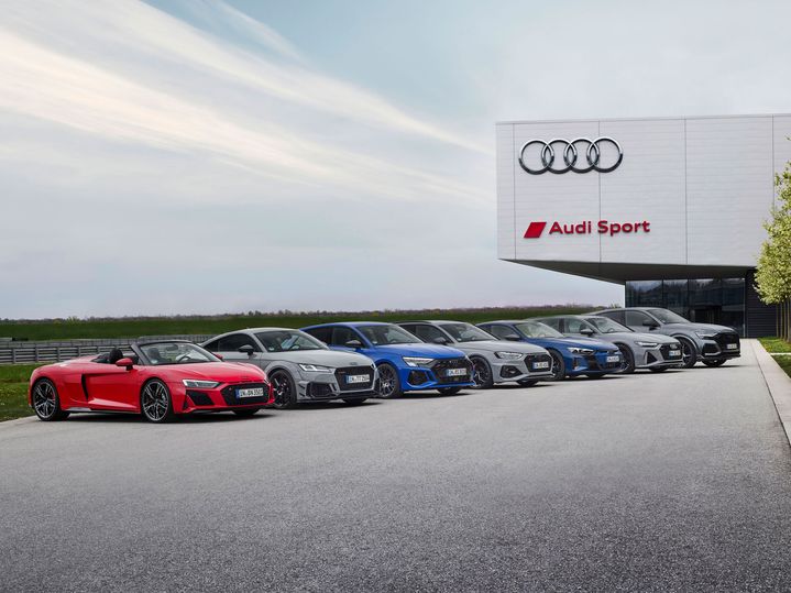 Die Audi Sport GmbH bietet eine breite Modellpalette an.