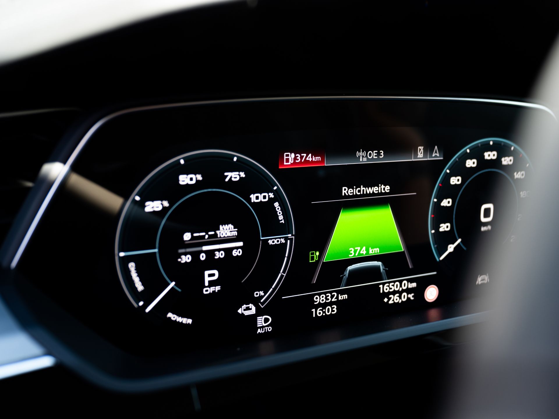 The charging status always in sight - with the Audi virtual cockpit.