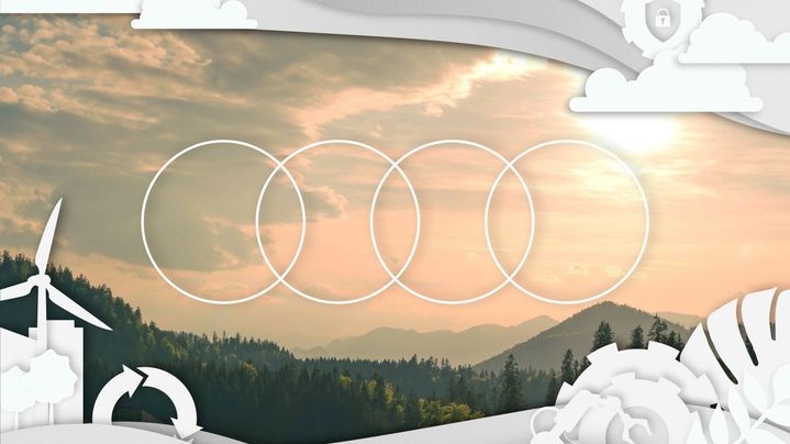 Audi Ringe in Bezug auf Nachhaltigkeit