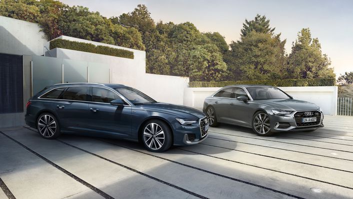 Sideviews of the Audi A6 Avant and the Audi A6 Sedan with new equipment lines