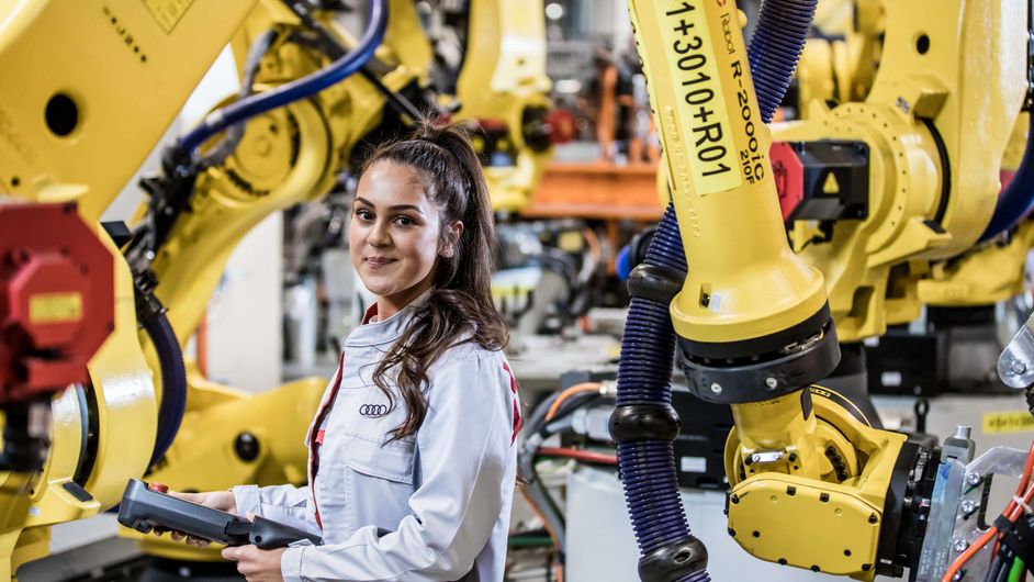 Ausbildung am Sechsachsroboter bei Audi