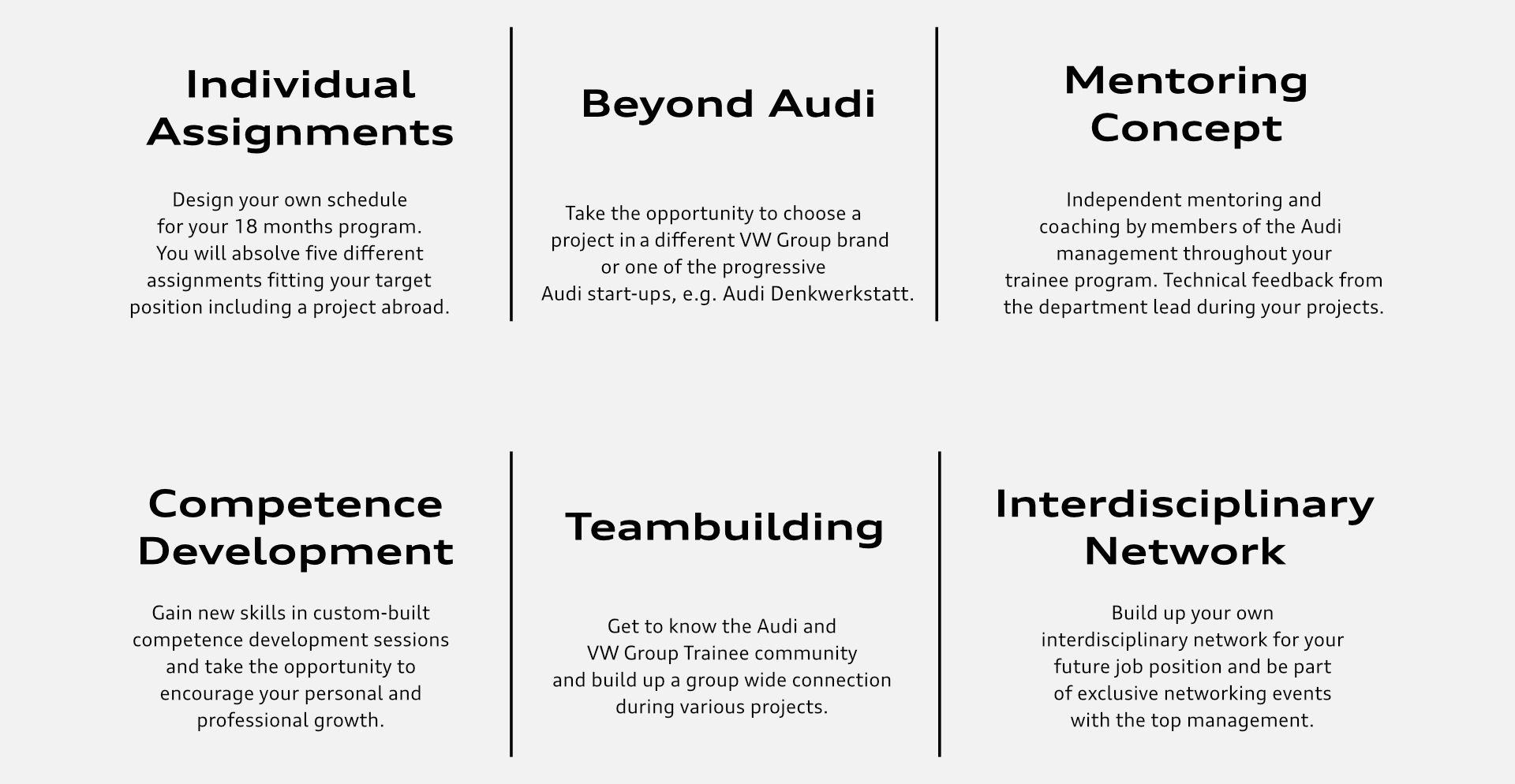 Overview Audi global graduate program