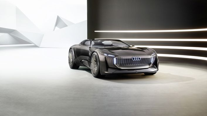 Schräge Frontansicht des Audi skysphere concept