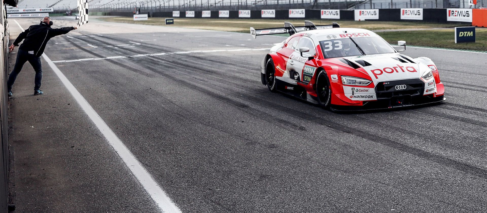 Audi RS 5 DTM on the racetrack