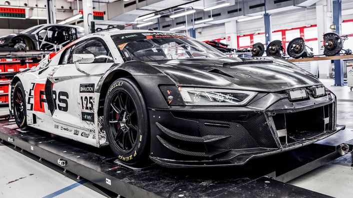 Audi R8 LMS in the workshop