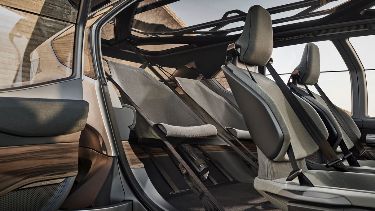 The interior of the Audi AI:TRAIL