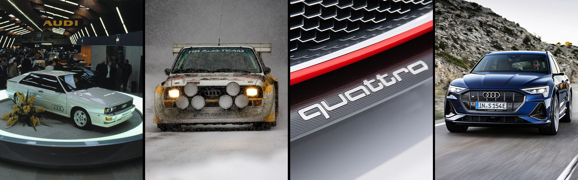 Äußerliche Veränderung des Audi quattro im Laufe der Jahre