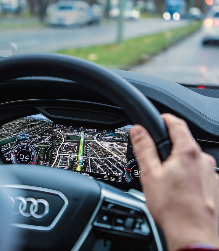 The strengths of the HERE navigation system in the Audi A8