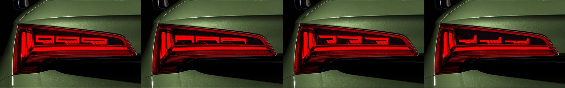 The Audi Q5 with digital OLED rear lights