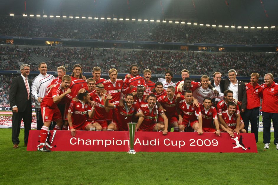 Mannschaftsfoto des FC Bayern vom Audi Cup 2009