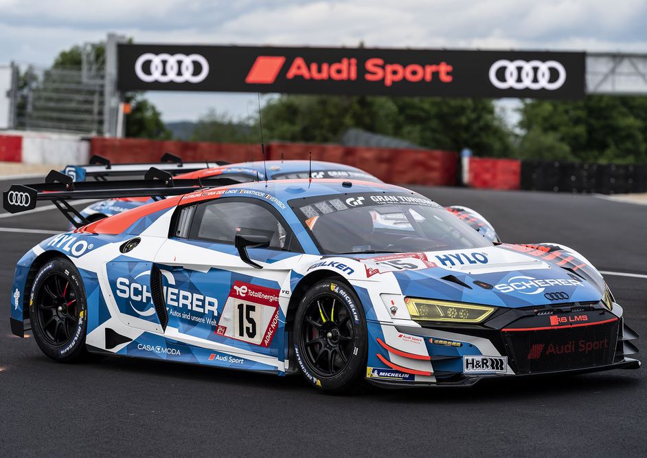 Audi R8 LMS on the racetrack